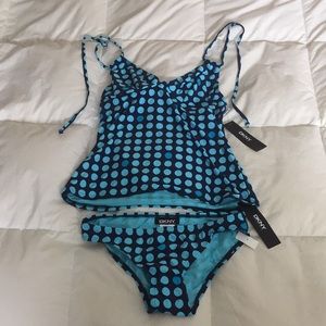 DKNY Two-Piece Tank and Bottom Swim Suit Set (XS)
